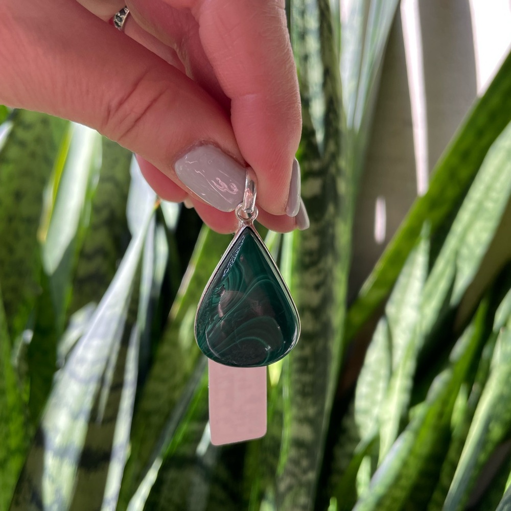 Malachite Sterling Silver Pendant